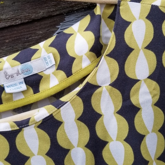 Boden Gray / Yellow Geomtric Easy Scoop Tunic - Picture 3 of 3